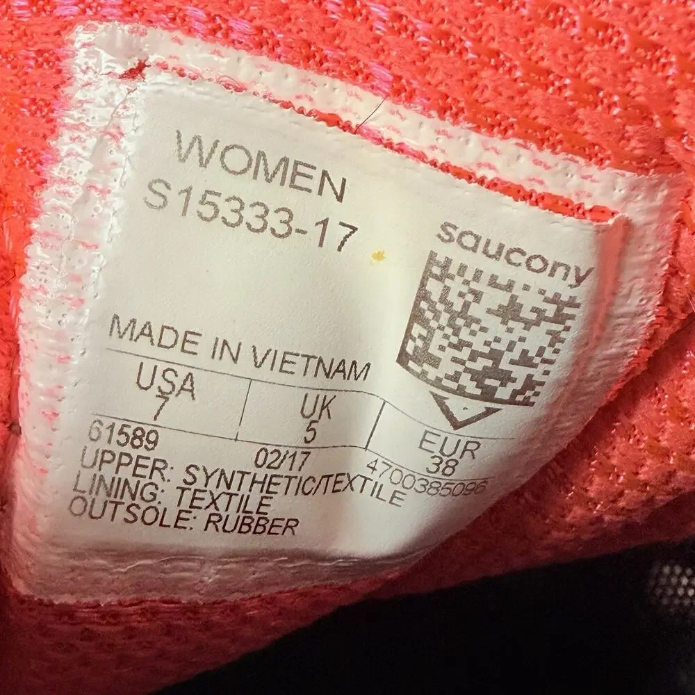 Women’s Saucony Gray-Pink Cohesion 10 Running Shoes Sneakers Size 7